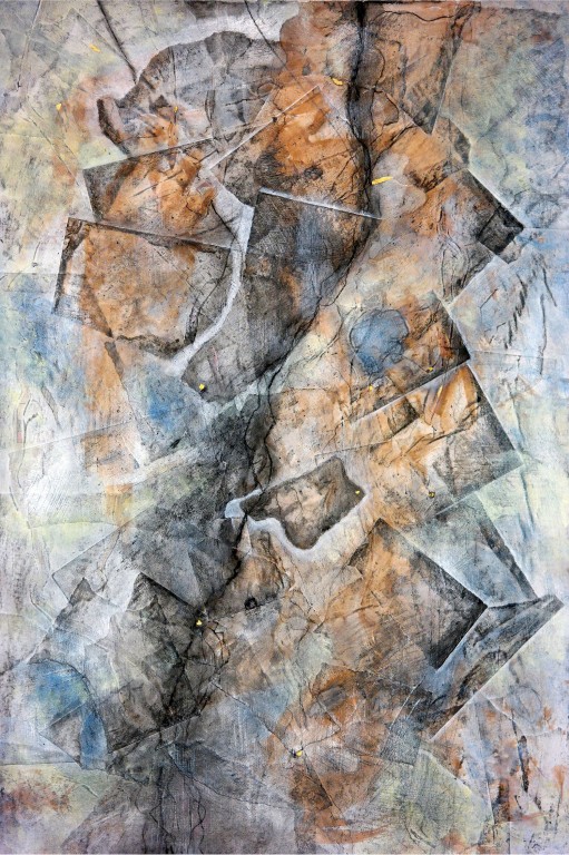 38x56, mixed media auf steinpapier